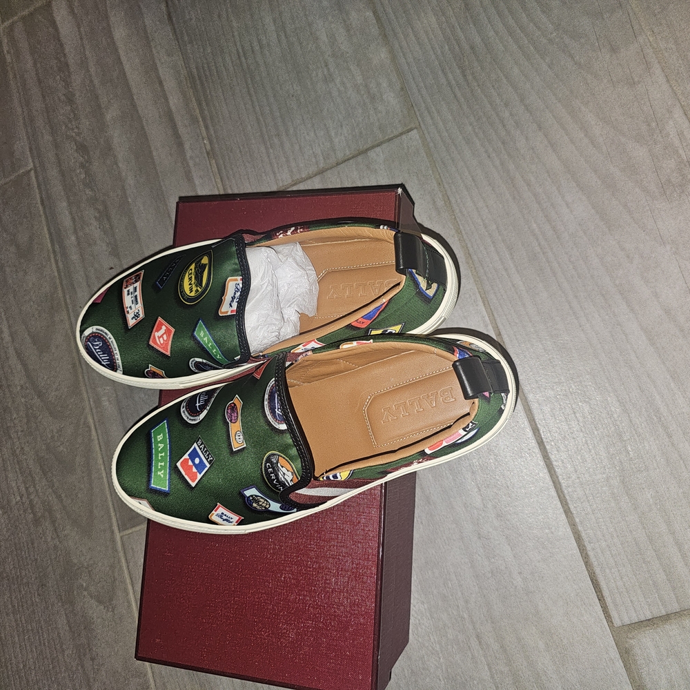 Bally Green Slip-On Men's Shoes